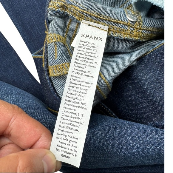 Spanx EveryWear Flare Midnight Shade High Rise Long Jeans - Picture 11 of 13